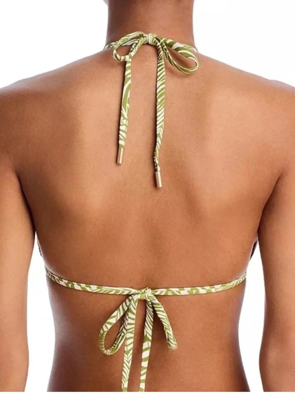 Aqua String Triangle Bikini - Top and Bottom Set - Picture 3 of 8